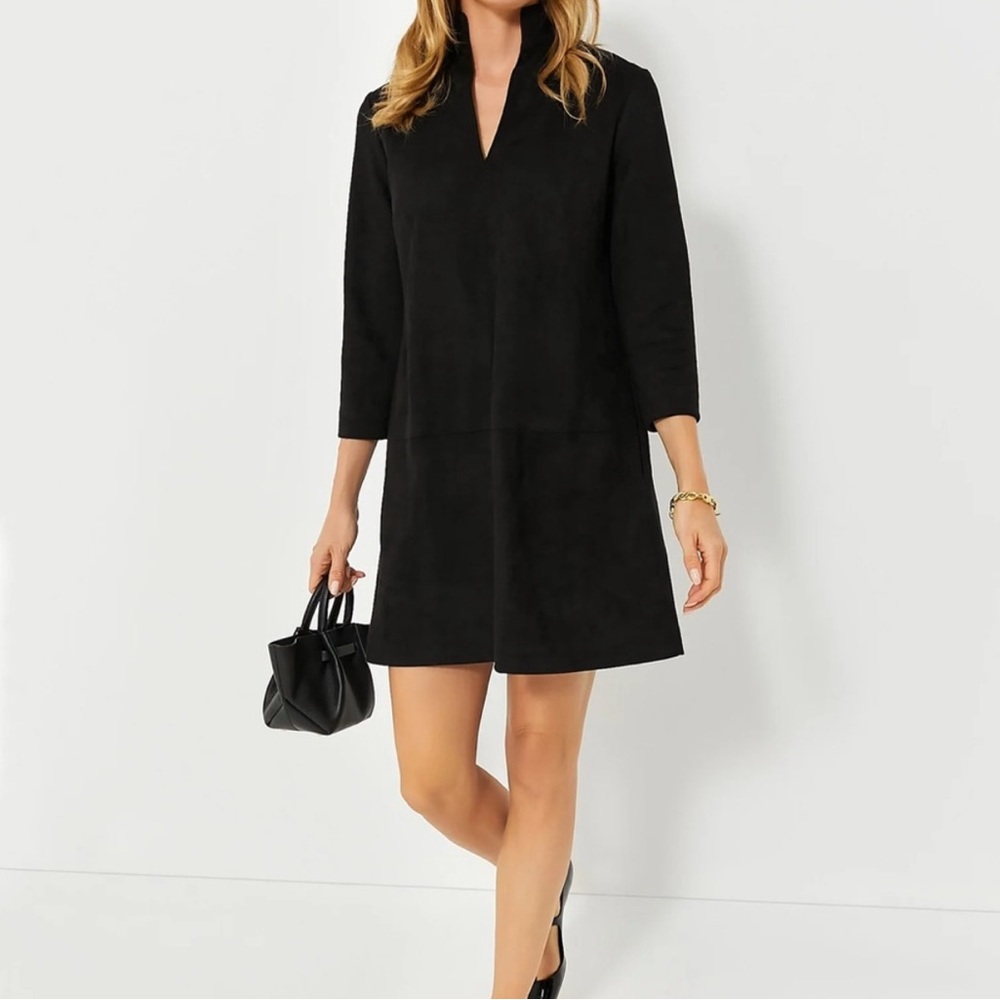 NWT Tuckernuck Black microsuede Clifton dress Size L